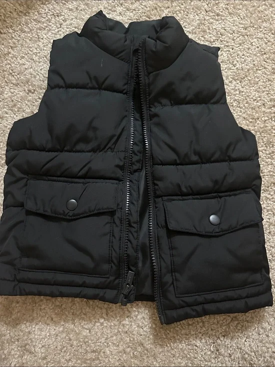Old Navy Black Quilted Puffer Vest