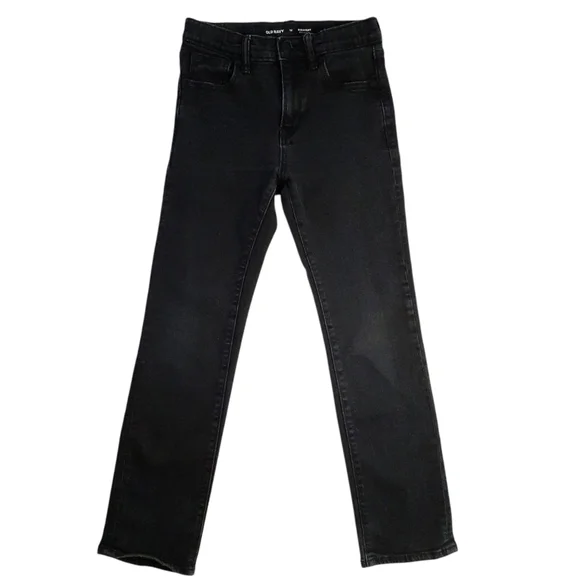Old Navy Straight-Leg Built-In Flex Black Jeans