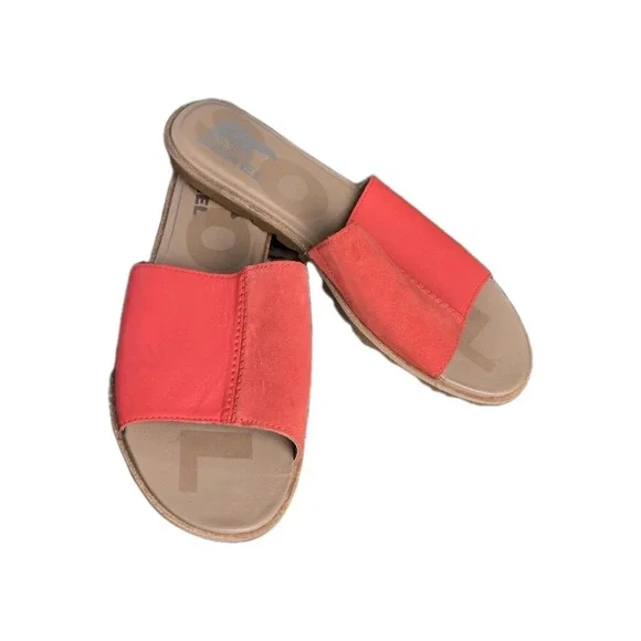 Sorel Ella™ II Block Slide Comfort slide slip on‎ Sandals Signal 8.5 Red Beach
