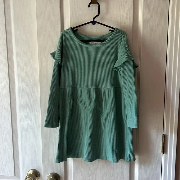 Old Navy green Dress with Ruffle Sleeves