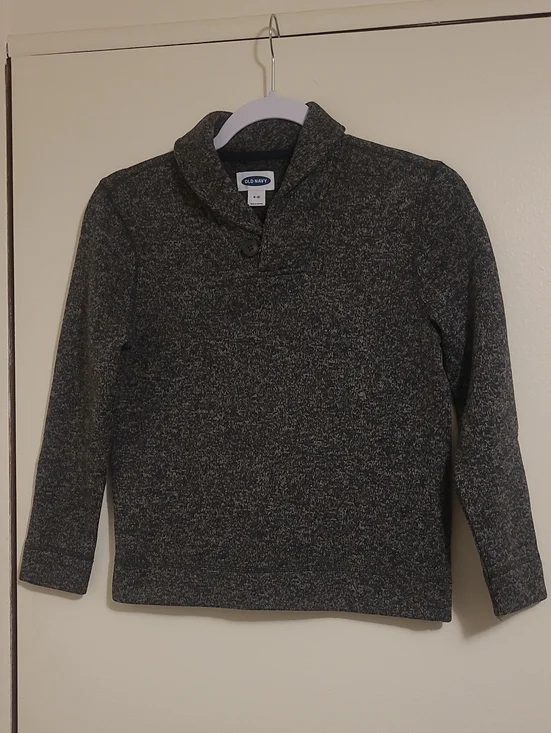 Old Navy Boys Knit Sweater - Charcoal Heather Size Medium 8