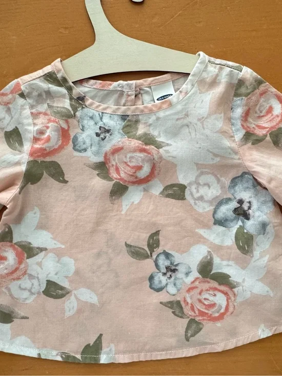Old Navy Pink Floral Baby Top