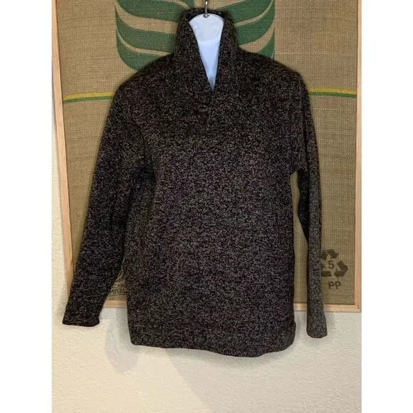 Old Navy Boys XL (14-16) Marled Knit Button Mock Neck Pullover Sweater