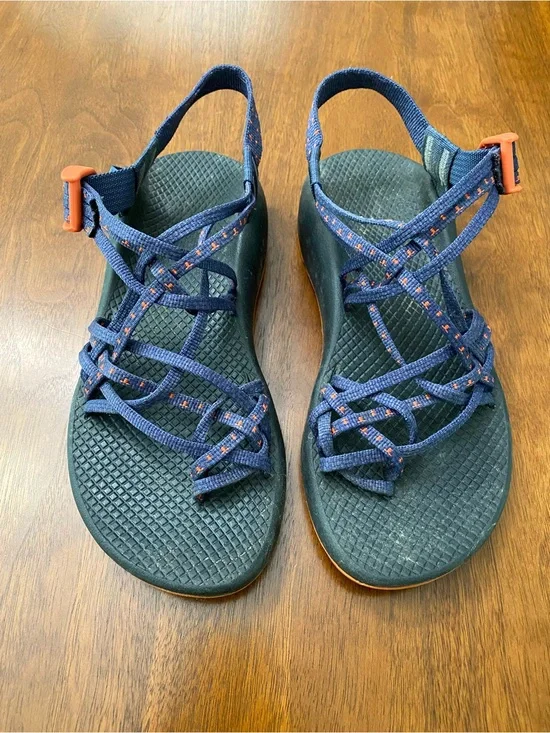 Women’s Chaco Sandals Blue Orange - 8