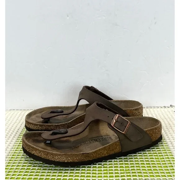 Birkenstock Gizeh Birko-Flor Thong Sandals Men's 4 Women's 6 EU 37 Mocha Brown