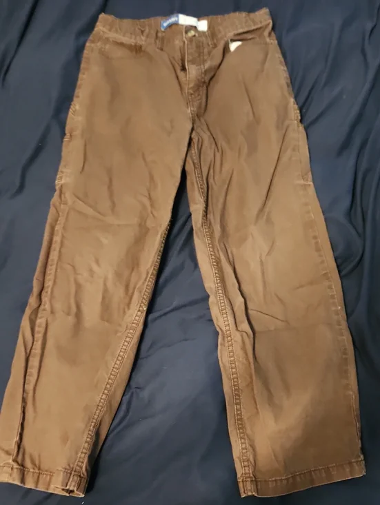 Boys Size 12 Old Navy Brown Casual Cargo Straight-Leg Pants