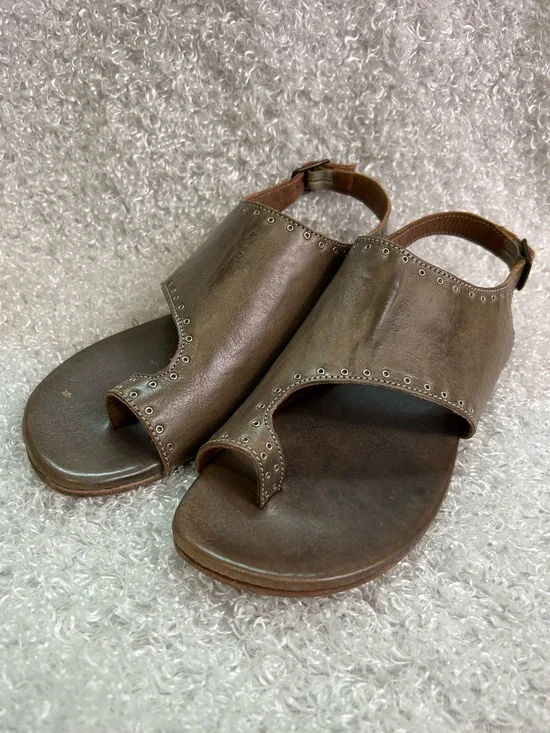 Bed Stu Rustic Taupe Studded Detail Sandals