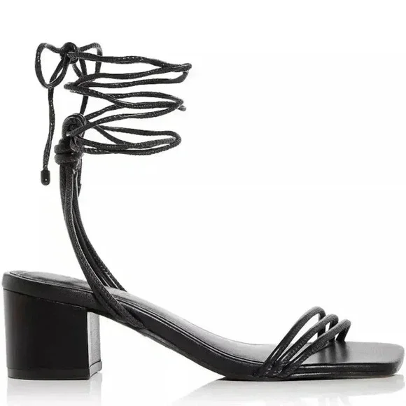SCHUTZ Suede Block Wrap Around Sandals S 7,5