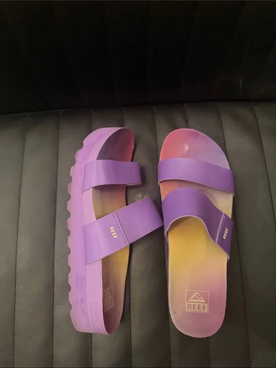 Reef Women's Purple Gradient Double-Strap Slide Sandals