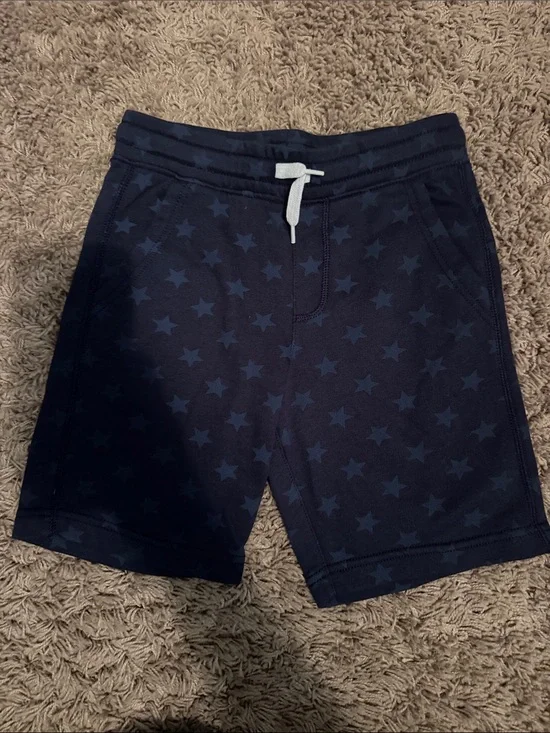 Old Navy Boys Navy Star Print Knit Shorts