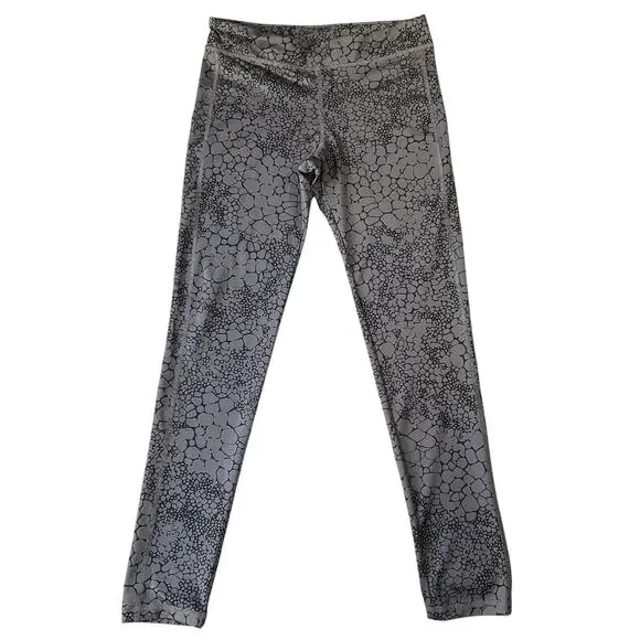 Old Navy Active Girls Activewear Pants XL (14) R Gray Geometric Yoga Leggings26”
