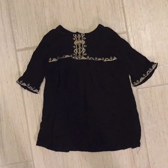 ✮FREE✮ 🌾Boho Old navy 18-24m black embroidered dress