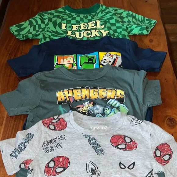 Old Navy Kids Short Sleeve Tees - Green, Blue, Gray