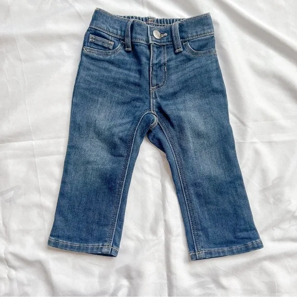Old Navy Dark Denim Elastic Wait Jeans Size 6-12 Months