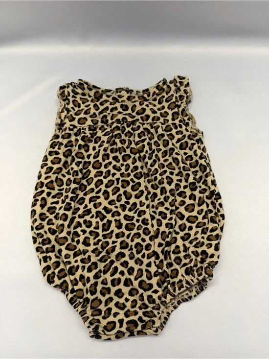 Old Navy Baby Girl Leopard Romper | GUC | 3–6M