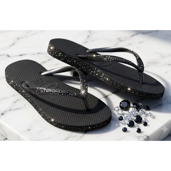 W's 7/8 | Havaianas Slim Glitter Ultra Luxe flip flops / sandals | SLGL0010