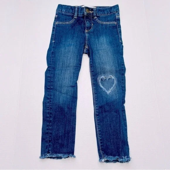 Old Navy Ballerina Heart Raw Hem Denim Jeans