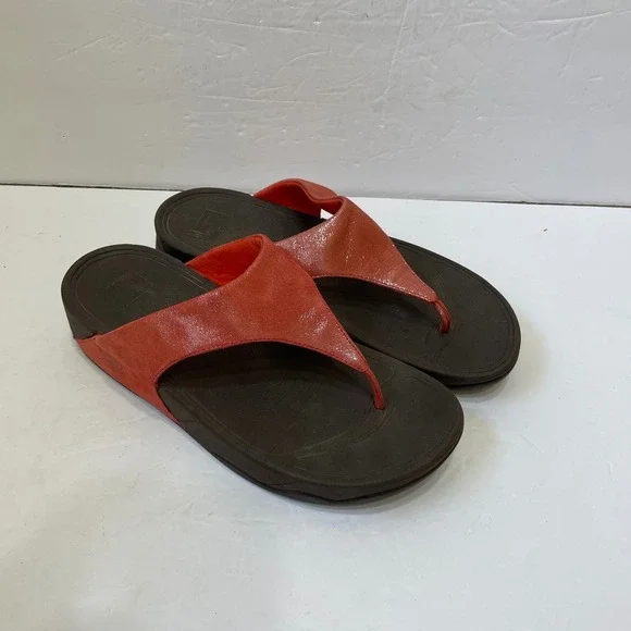 FITFLOP LULU SHIMMERLUX SANDALS IN‎ CORAL