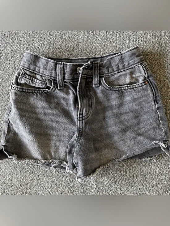 Old Navy Gray Washed Denim Cutoff Shorts