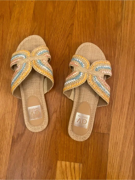 DV by Dolce Vita Pastel Multicolor Braided Slide Sandals