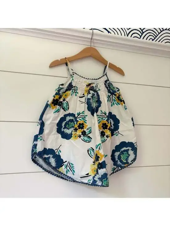 90s/ Y2K Vintage Old Navy Girls Tropical Floral Dress - Size 2T