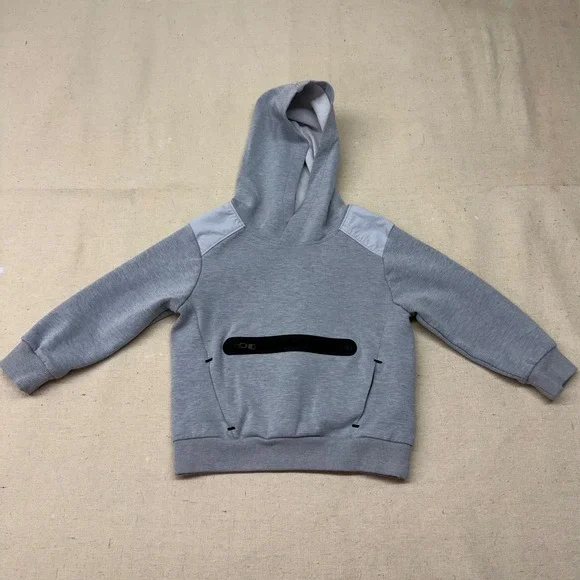 Old Navy Active Dynamic Fleece Gray Hoodie Kids 2T Tech Sweatshirt 1166