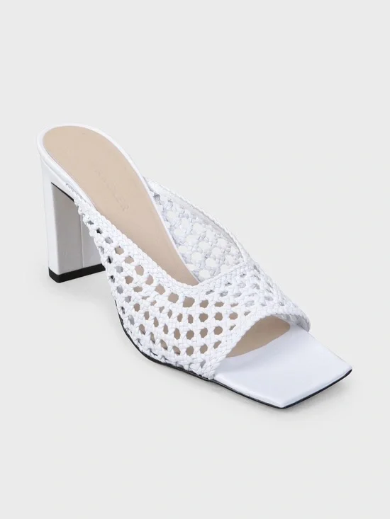 WANDLER ISA MULE WHITE LEATHER SIZE 40