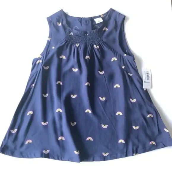 Old Navy Girl’s Blue Blouse with Graphic Sz 4T