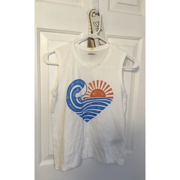 Old Navy Girls Youth Sz 14-16 Sleeveless T-Shirt Casual Pull Over Cotton Stretch