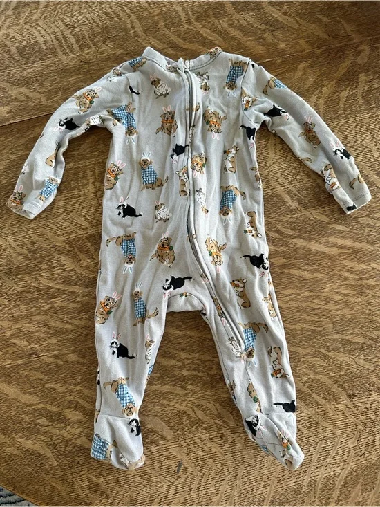 Old Navy easter animals Baby One-Piece Footed Pajamas