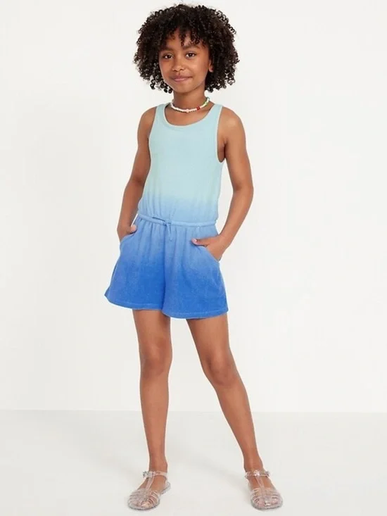 Old Navy Ombre Terry One-Piece Swim Romper size Youth Medium