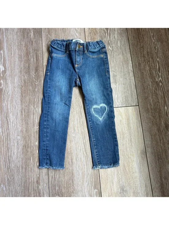 Old Navy Dark Wash Ballerina Heart Jeans