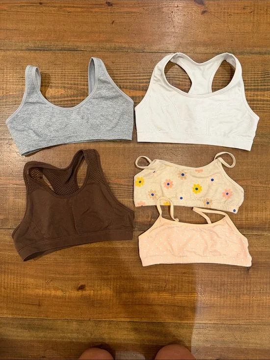 Sports Bras Set - Cream, Yellow, Pink, Blue