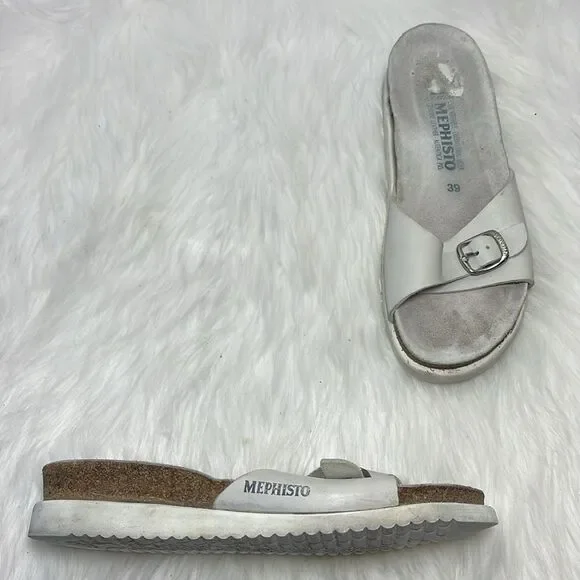 Mephisto White Slides‎ Sz 39/ US 9