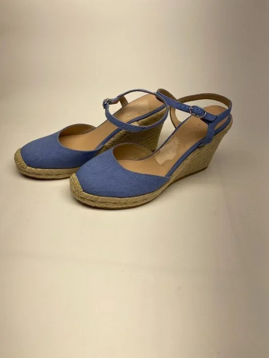 Staurat Weitzman Womens Mykonos Close Toe Espadrille Wedge Sandal Sz 9.5