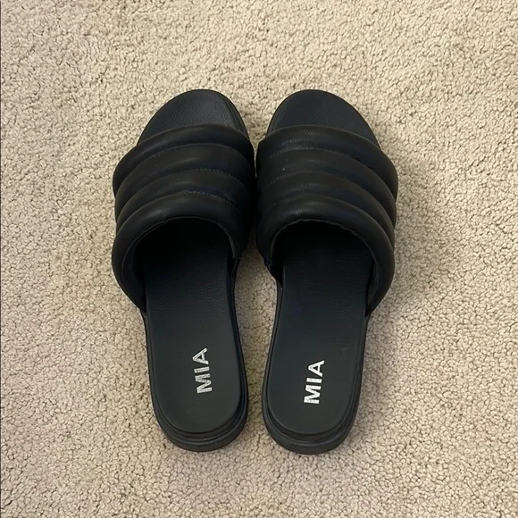 MIA Black Sandals Minimalist Design | Size 10