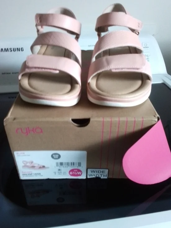 Ryka Pink Triple-Strap Women's Comfort Sandals