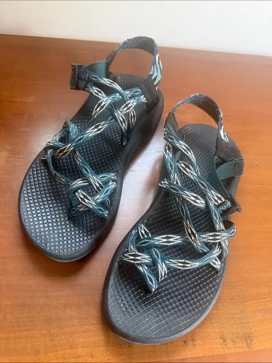 Chaco Women's Black Teal Strappy Sandals