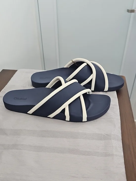 Olukai Ani Women's Slide Beach Sandals Efforless Design & Stylish Cross Straps