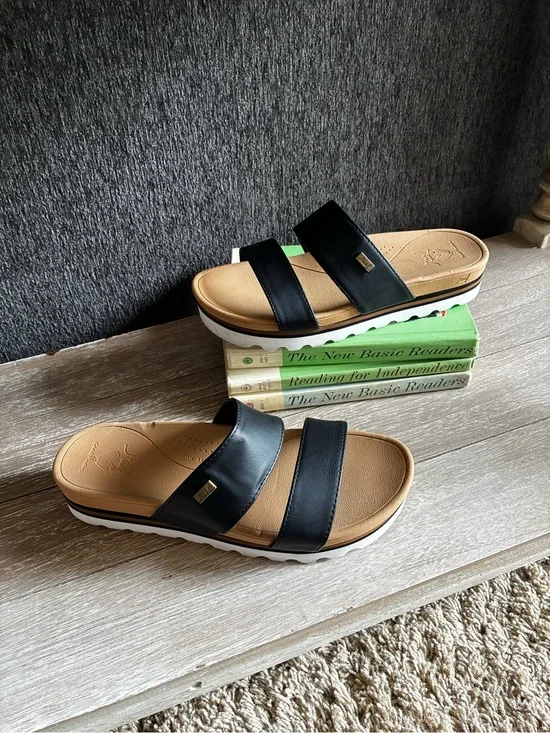 Reef Black Banded Horizon Hi Platform Sandals