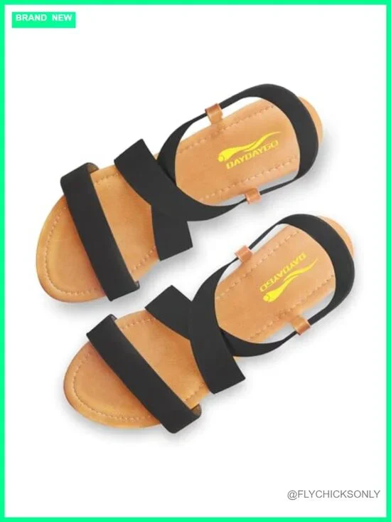 Elastic Flat Gladiator Sandals Women Casual Slip On