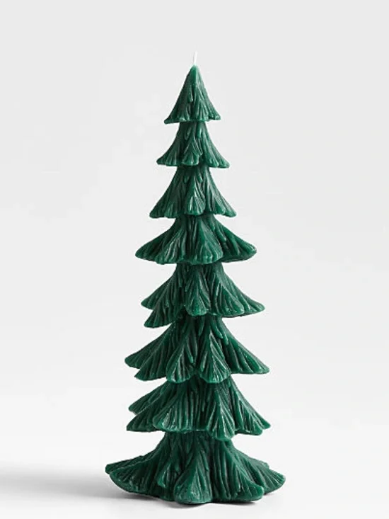 New! Crate&Barrel Mountain Pine Tree Candle LARGE 13” RARE