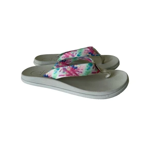 Chaco Chillos Rainbow Tie Dye Flip Flop Thong Sandals Womens SZ 9