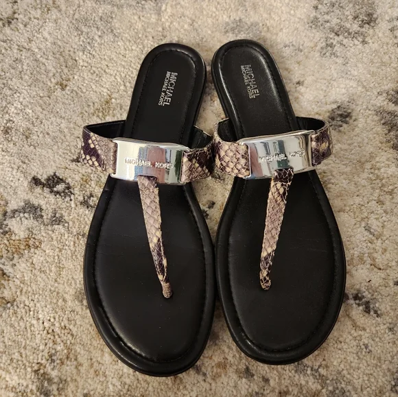 Michael kors leather sandals, 9.5