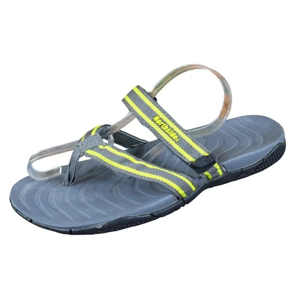 Northside Burke Women Sandal‎ Size 9 Casual Outdoor Thong Gray Lime Synthetic