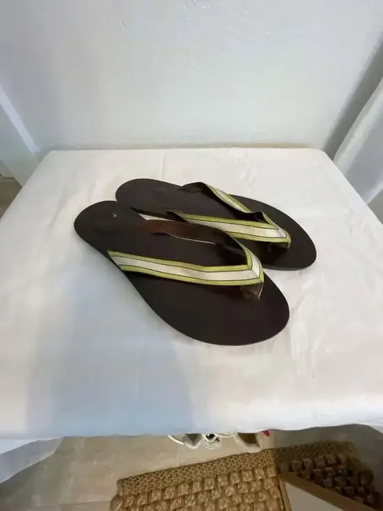 J.Crew Italian Leather Thong Sandals Size 8 Made in Italy