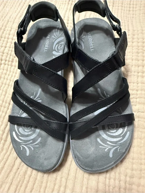 Merrell Women's Black Strappy Comfort Sandals