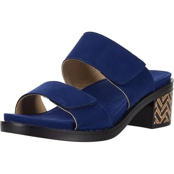 NWOB Alegria Tia Slide‎ Sandal Womens 40 Leather Adjustable Block Heel Comfort