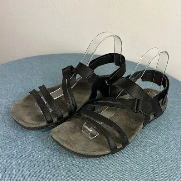Merrell Sandspur Rose Convertible Sandals Genuine Leather Black Size 9