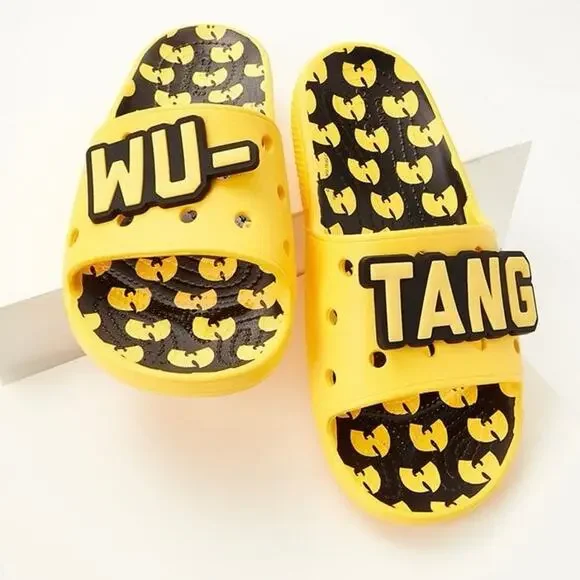 Crocs‎ Classic Wu-Tang Slide Sandals in Yellow/Black Mens Size 5 Womens 7